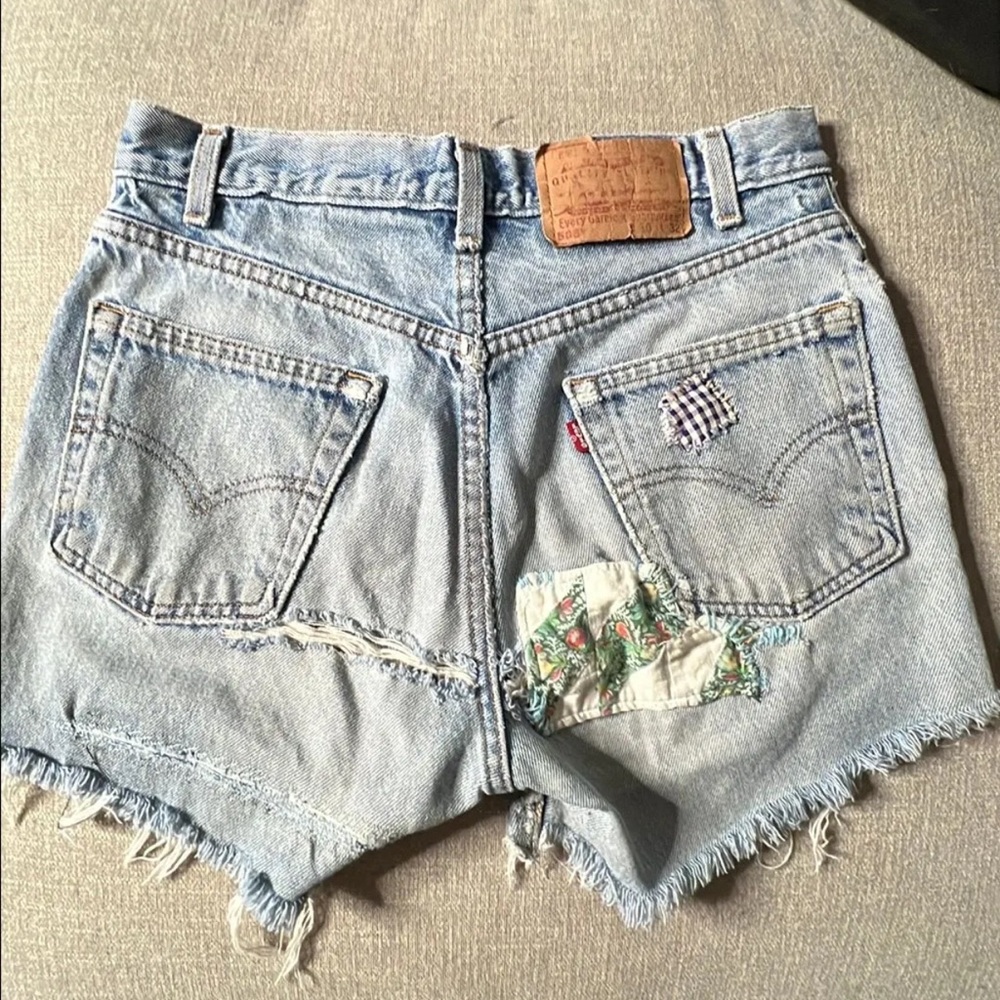 Levi's 505 Vintage Upcycled Denim Shorts